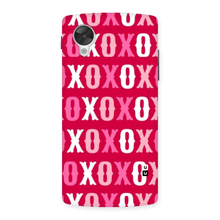 Pink White Xoxo Back Case for Google Nexsus 5