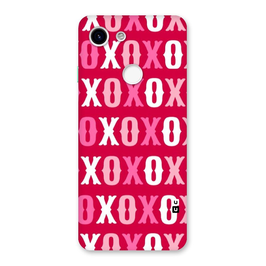 Pink White Xoxo Back Case for Google Pixel 3
