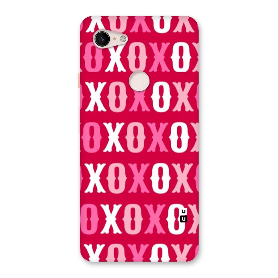 Pink White Xoxo Back Case for Google Pixel 3 XL