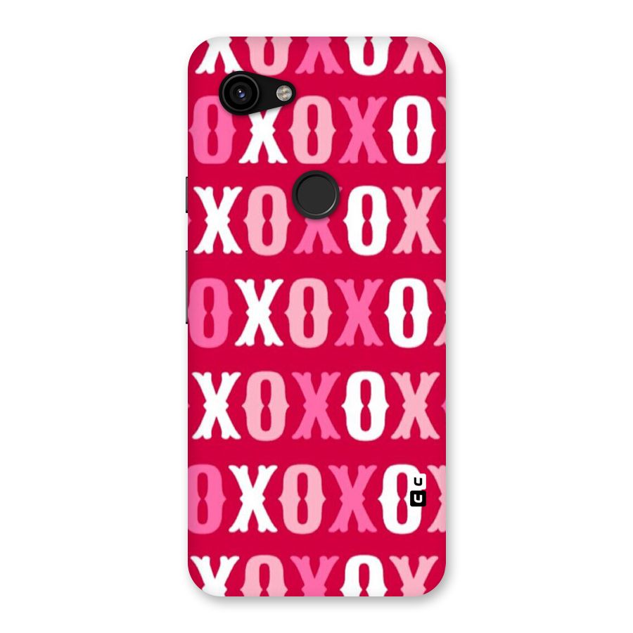 Pink White Xoxo Back Case for Google Pixel 3a