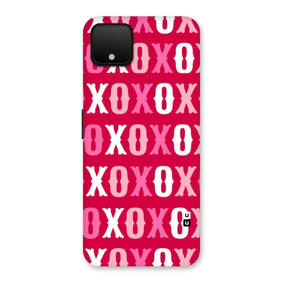 Pink White Xoxo Back Case for Google Pixel 4 XL