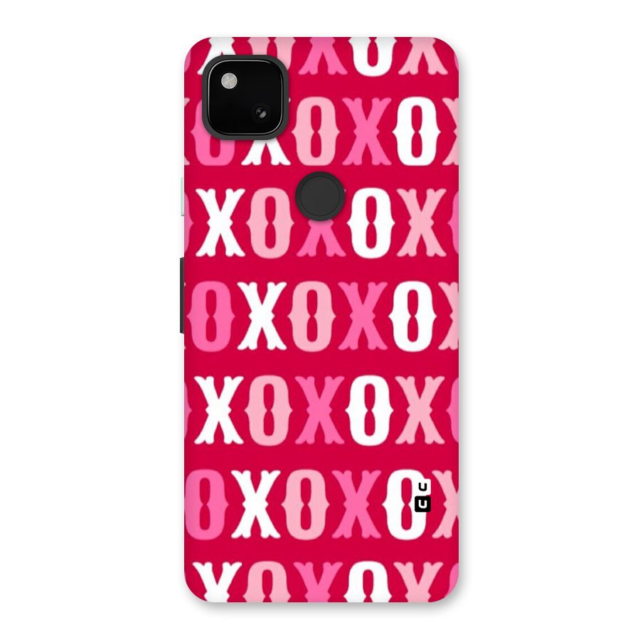 Pink White Xoxo Back Case for Google Pixel 4a