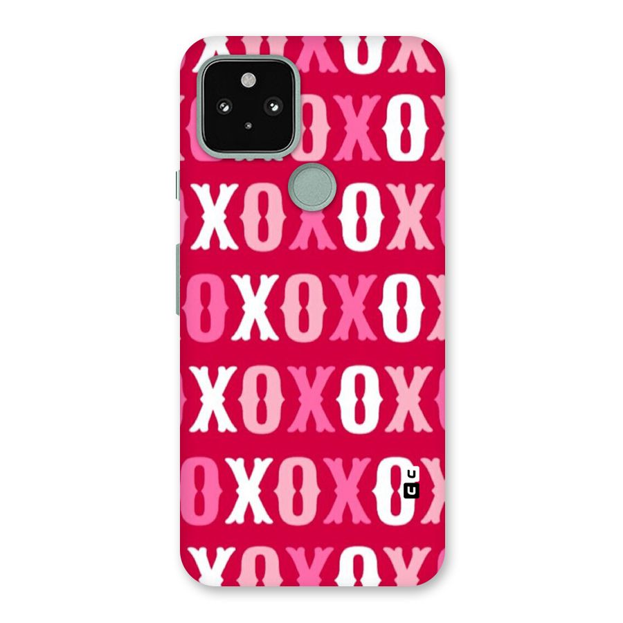 Pink White Xoxo Back Case for Google Pixel 5