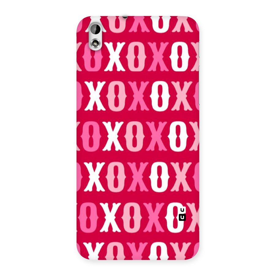 Pink White Xoxo Back Case for HTC Desire 816g