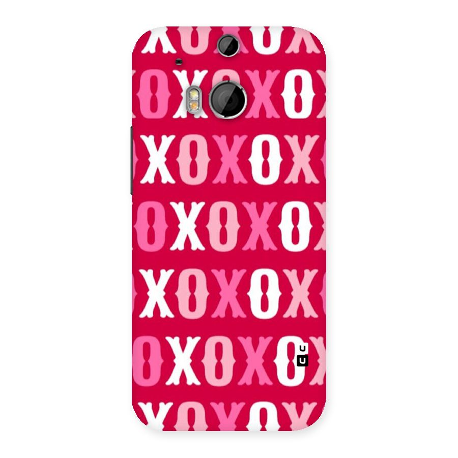Pink White Xoxo Back Case for HTC One M8