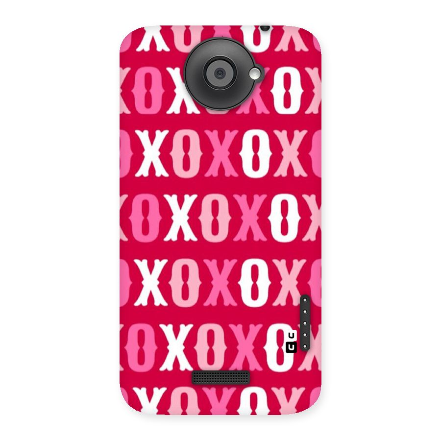 Pink White Xoxo Back Case for HTC One X