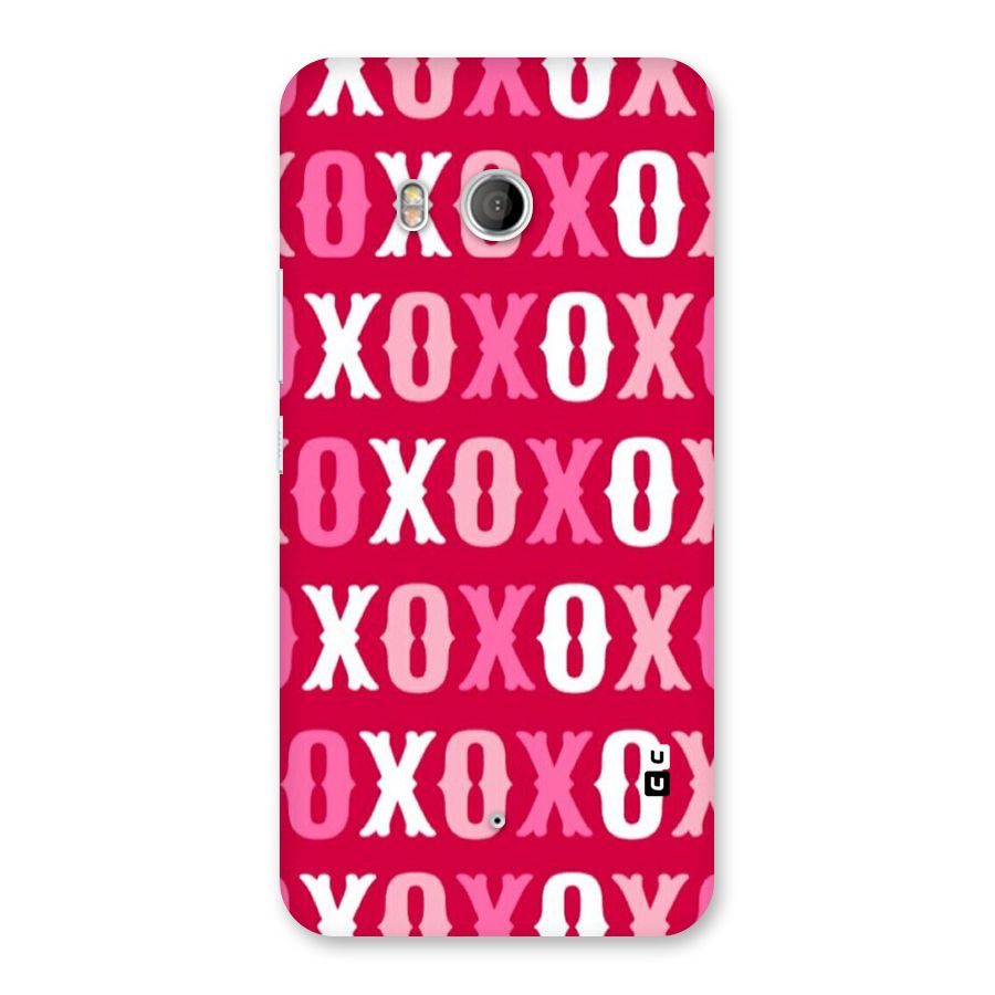 Pink White Xoxo Back Case for HTC U11