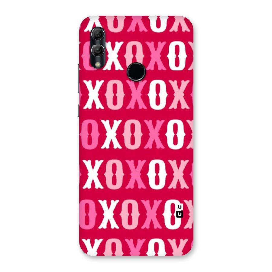 Pink White Xoxo Back Case for Honor 10 Lite