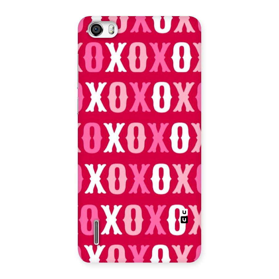 Pink White Xoxo Back Case for Honor 6