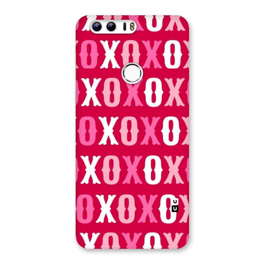 Pink White Xoxo Back Case for Honor 8