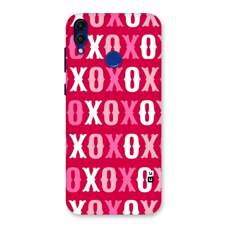 Pink White Xoxo Back Case for Honor 8C