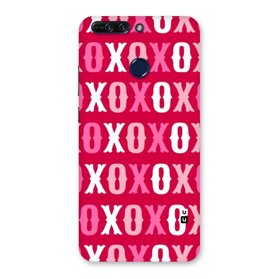 Pink White Xoxo Back Case for Honor 8 Pro