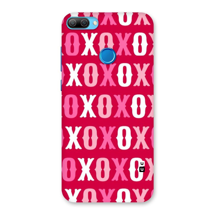 Pink White Xoxo Back Case for Honor 9N