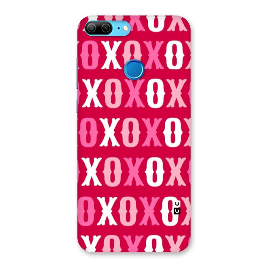 Pink White Xoxo Back Case for Honor 9 Lite