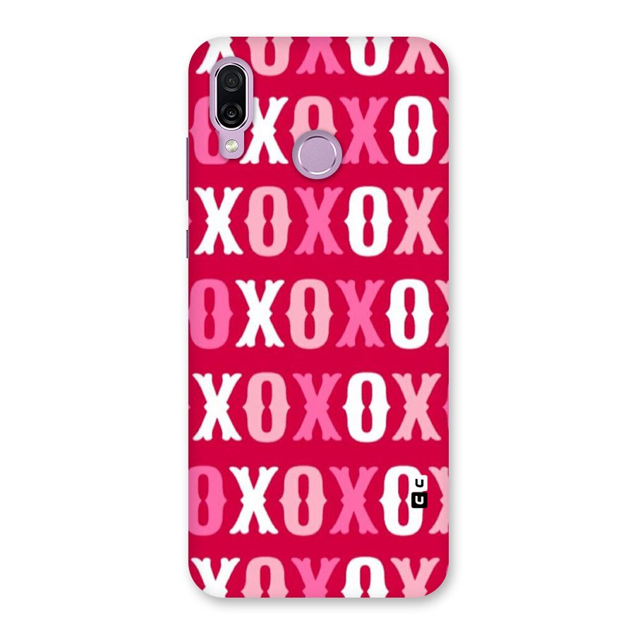 Pink White Xoxo Back Case for Honor Play