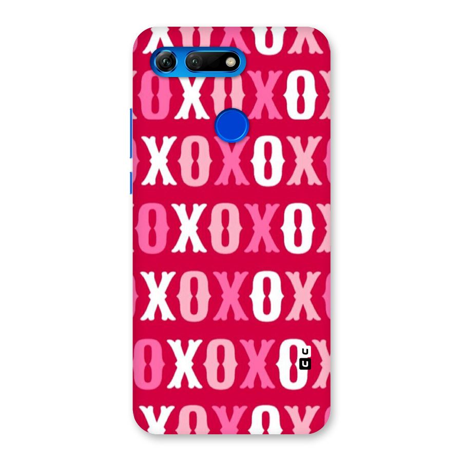 Pink White Xoxo Back Case for Honor View 20