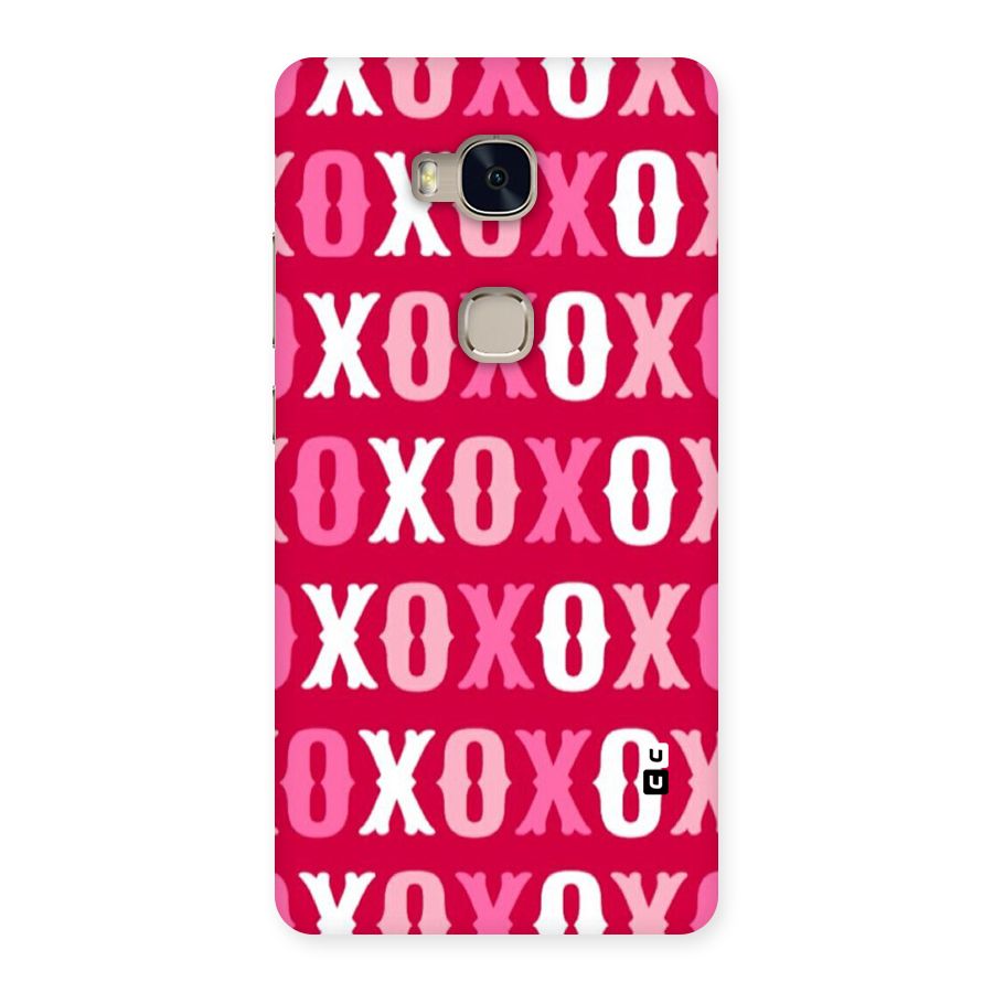 Pink White Xoxo Back Case for Huawei Honor 5X