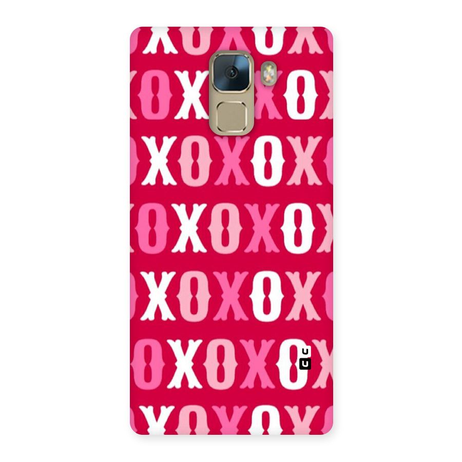 Pink White Xoxo Back Case for Huawei Honor 7