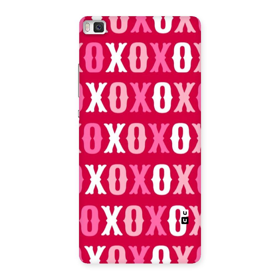 Pink White Xoxo Back Case for Huawei P8