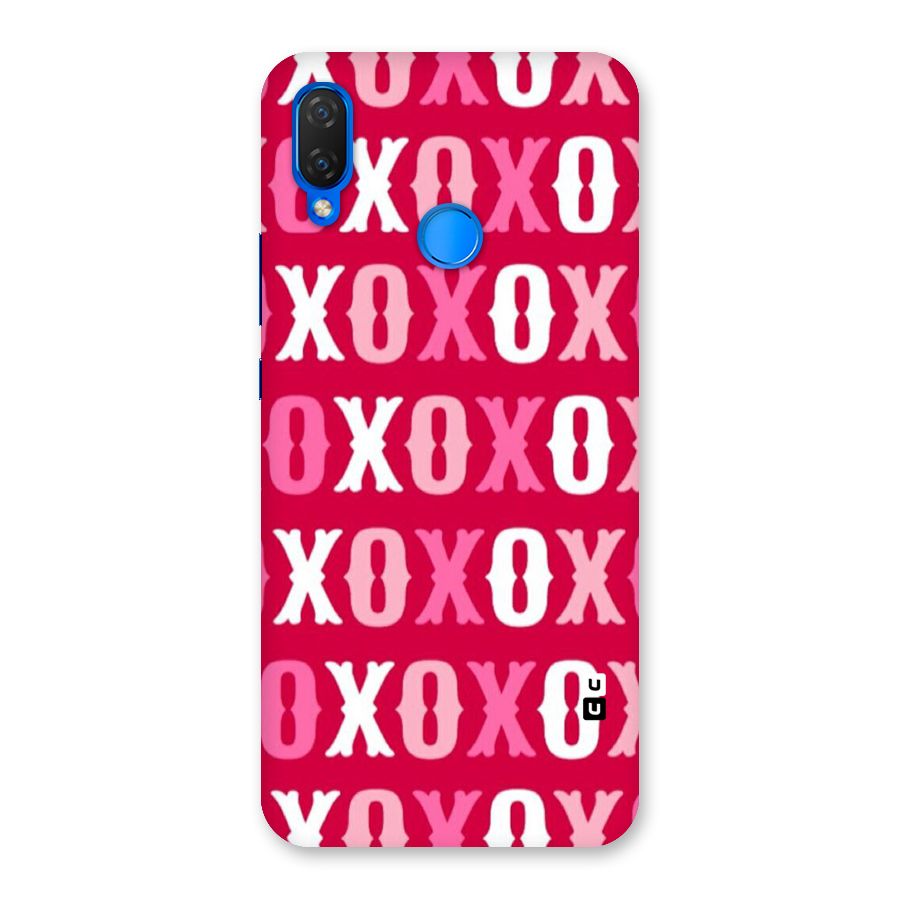 Pink White Xoxo Back Case for Huawei P Smart+