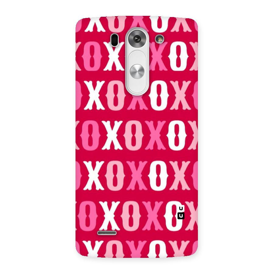 Pink White Xoxo Back Case for LG G3 Beat