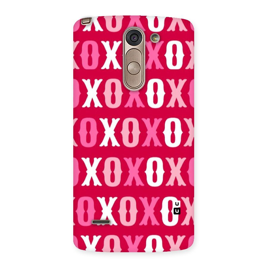 Pink White Xoxo Back Case for LG G3 Stylus