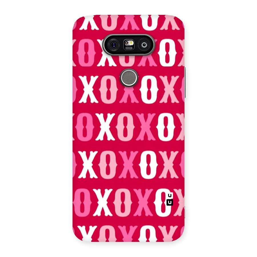 Pink White Xoxo Back Case for LG G5