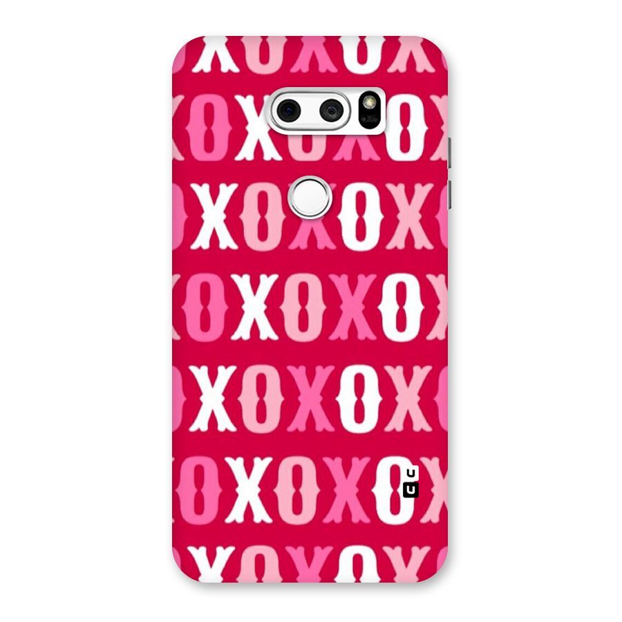 Pink White Xoxo Back Case for LG V30