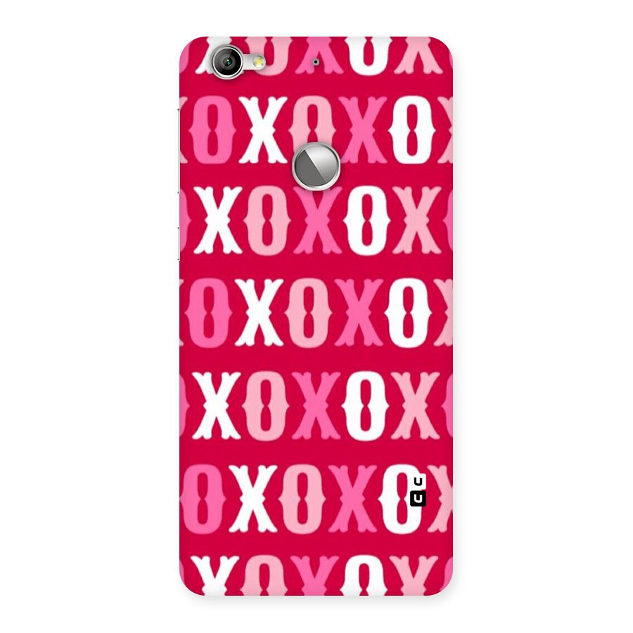 Pink White Xoxo Back Case for LeTV Le 1s