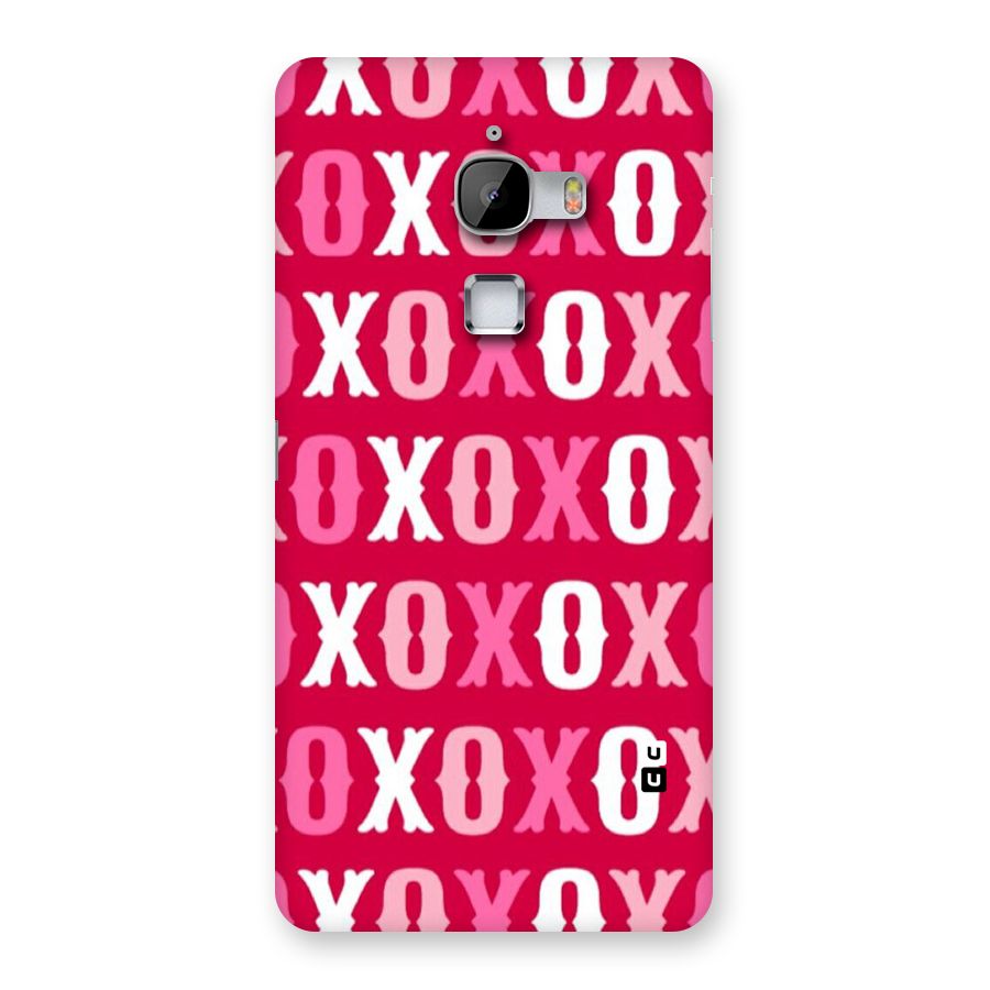 Pink White Xoxo Back Case for LeTv Le Max