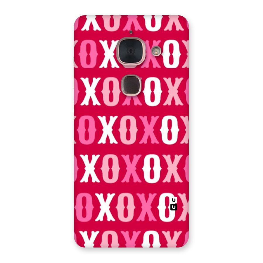 Pink White Xoxo Back Case for Le Max 2