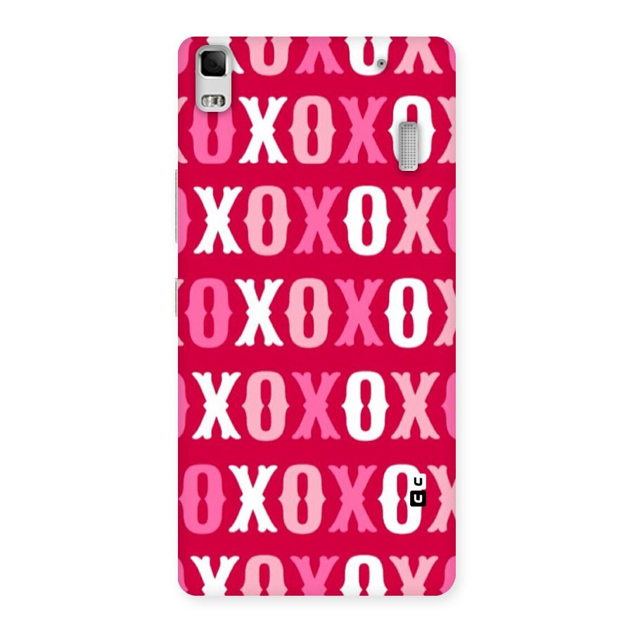 Pink White Xoxo Back Case for Lenovo K3 Note