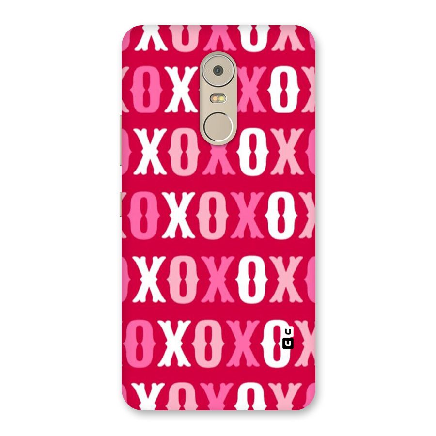 Pink White Xoxo Back Case for Lenovo K6 Note