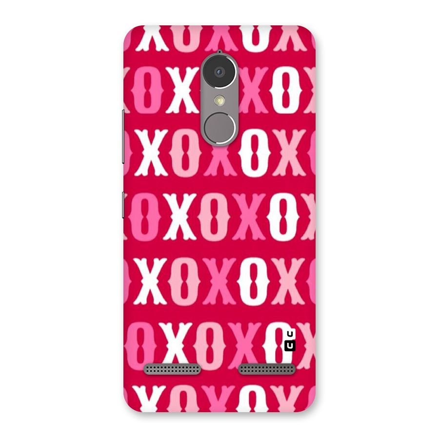 Pink White Xoxo Back Case for Lenovo K6 Power