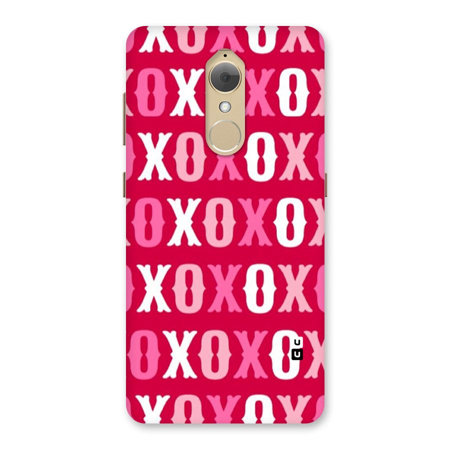 Pink White Xoxo Back Case for Lenovo K8