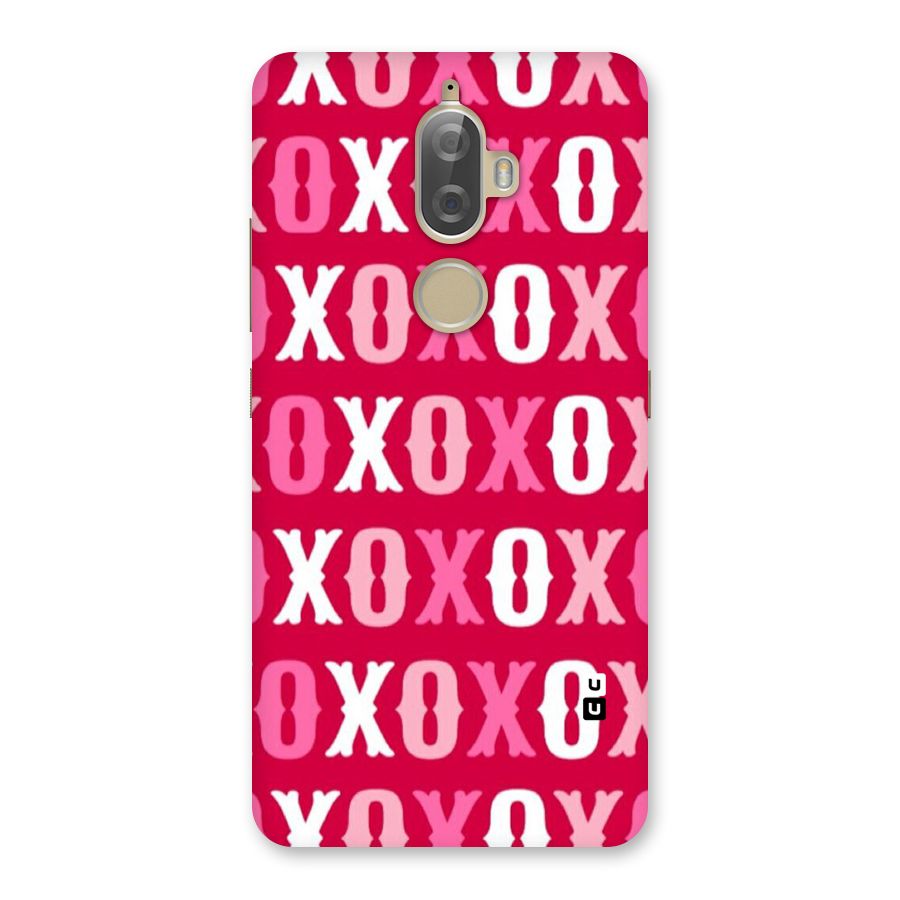 Pink White Xoxo Back Case for Lenovo K8 Plus