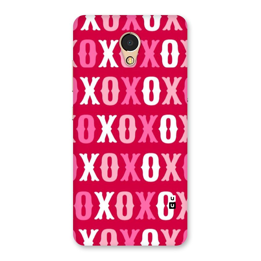 Pink White Xoxo Back Case for Lenovo P2