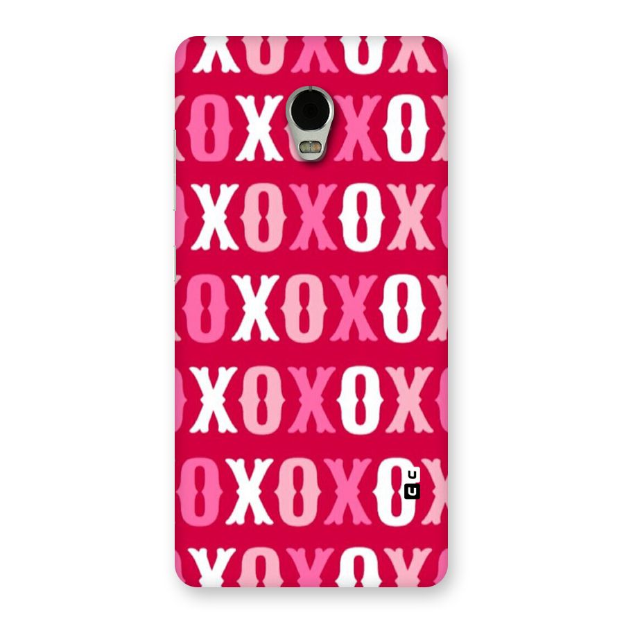 Pink White Xoxo Back Case for Lenovo Vibe P1