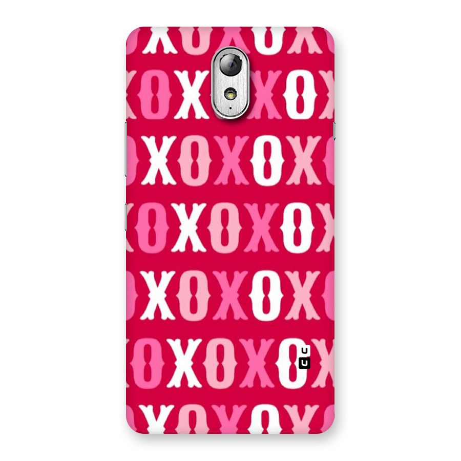Pink White Xoxo Back Case for Lenovo Vibe P1M