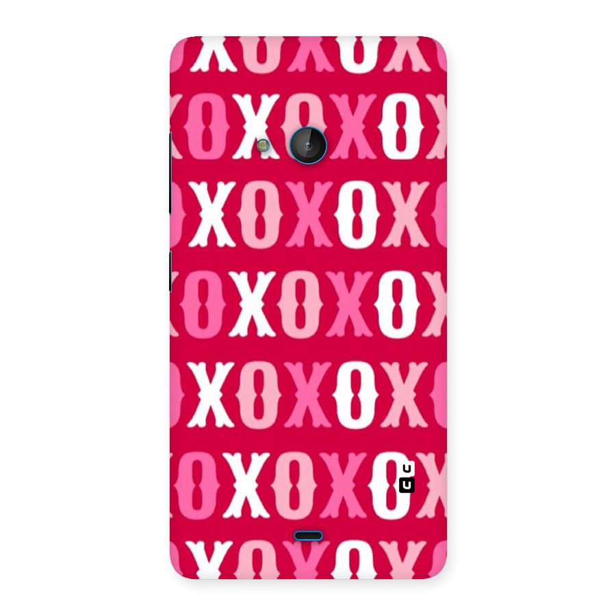 Pink White Xoxo Back Case for Lumia 540