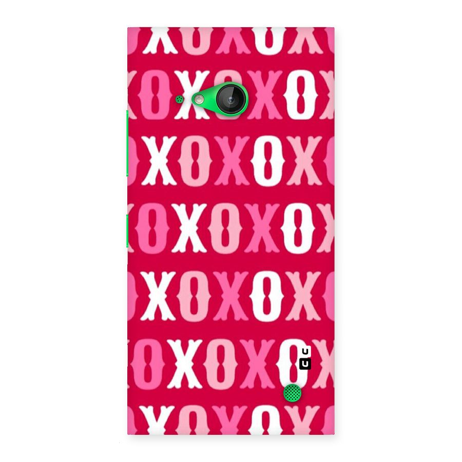 Pink White Xoxo Back Case for Lumia 730