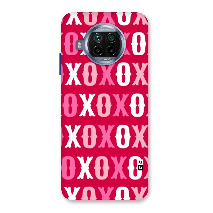 Pink White Xoxo Back Case for Mi 10i