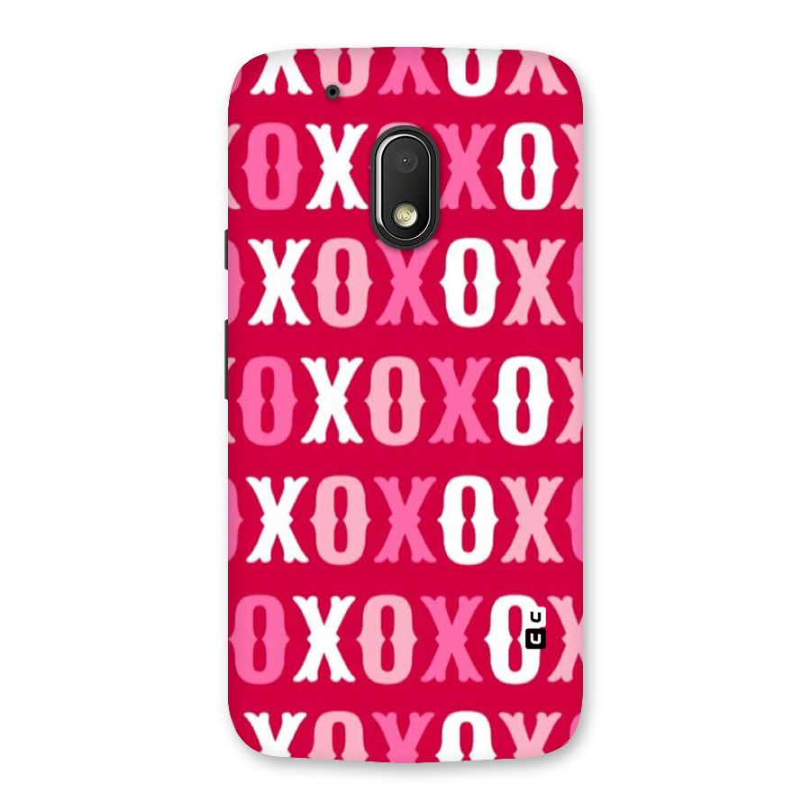 Pink White Xoxo Back Case for Moto G4 Play