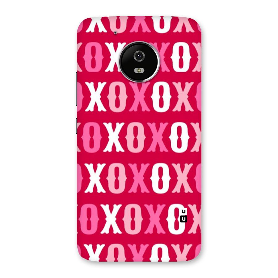 Pink White Xoxo Back Case for Moto G5