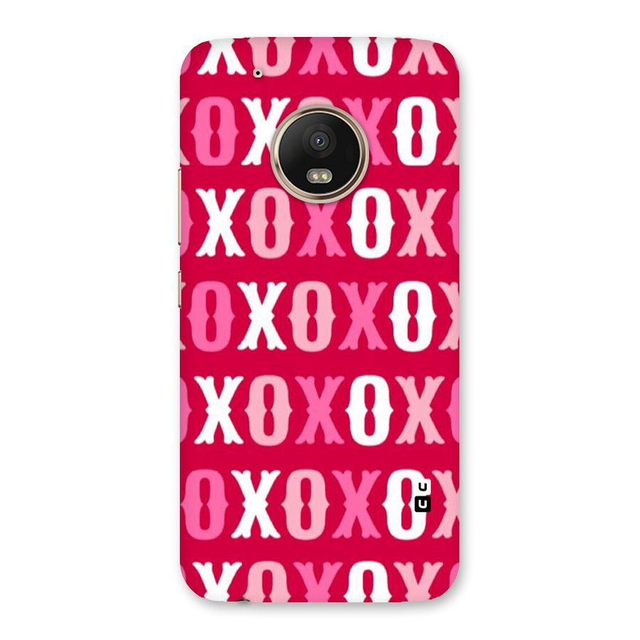 Pink White Xoxo Back Case for Moto G5 Plus