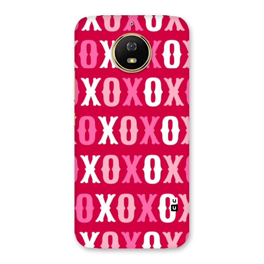 Pink White Xoxo Back Case for Moto G5s