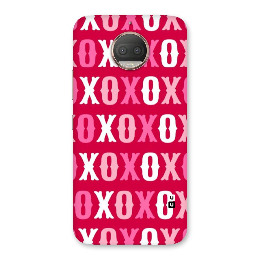 Pink White Xoxo Back Case for Moto G5s Plus