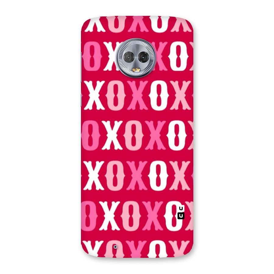 Pink White Xoxo Back Case for Moto G6
