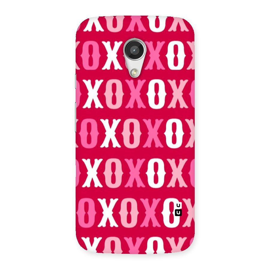Pink White Xoxo Back Case for Moto G 2nd Gen