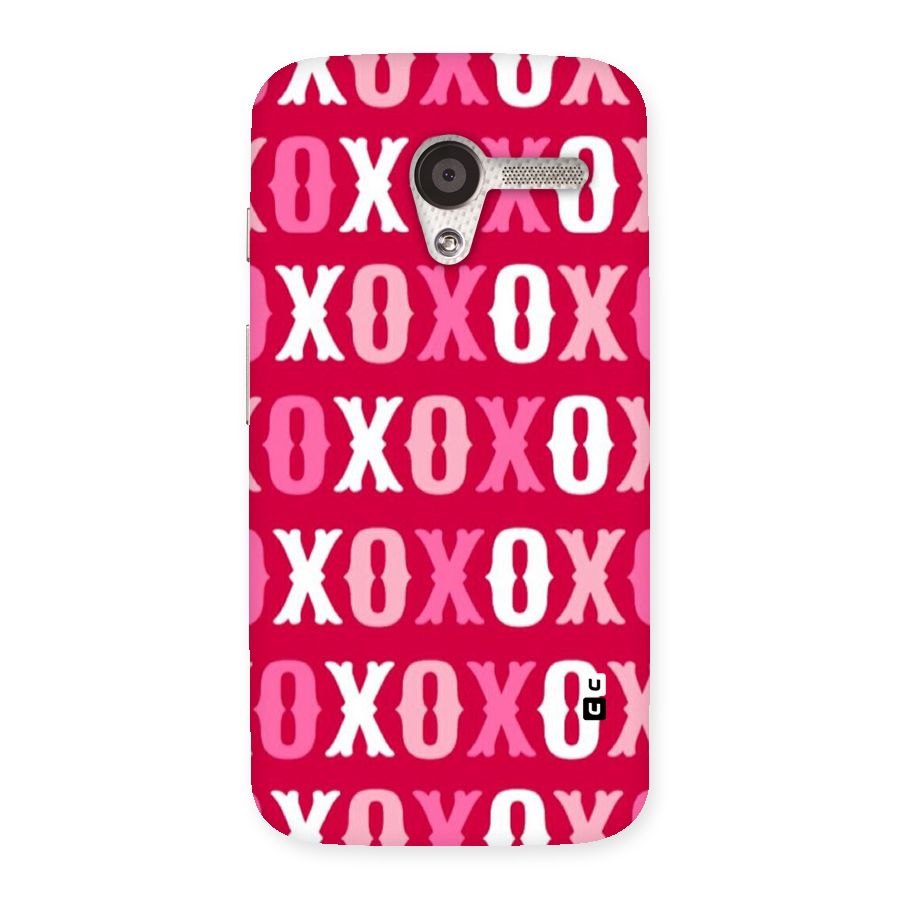 Pink White Xoxo Back Case for Moto X